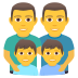 👨‍👨‍👦‍👦 family: man, man, boy, boy display on JoyPixels